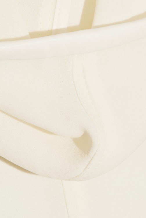  RICK OWENS Leather-trimmed silk-organza tunic