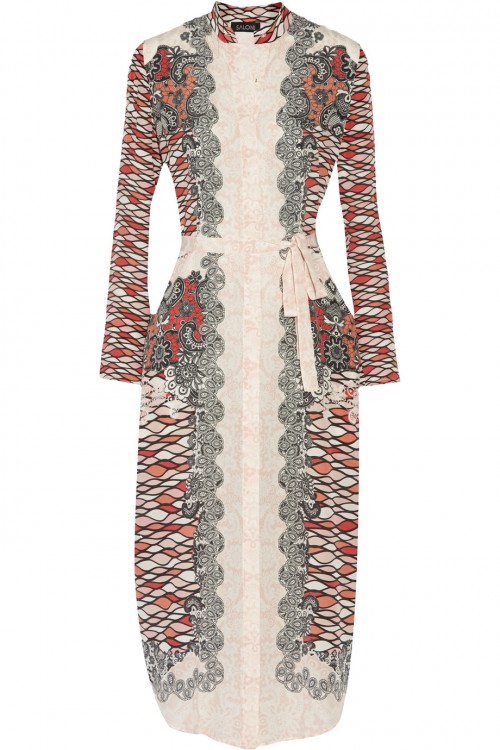 SALONI Molly printed silk-chiffon midi dress
