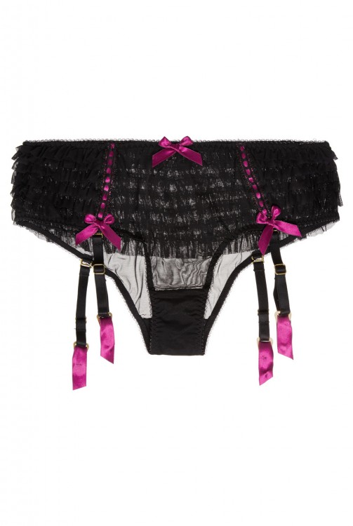 L'AGENT BY AGENT PROVOCATEUR Isi low-rise tulle suspender briefs