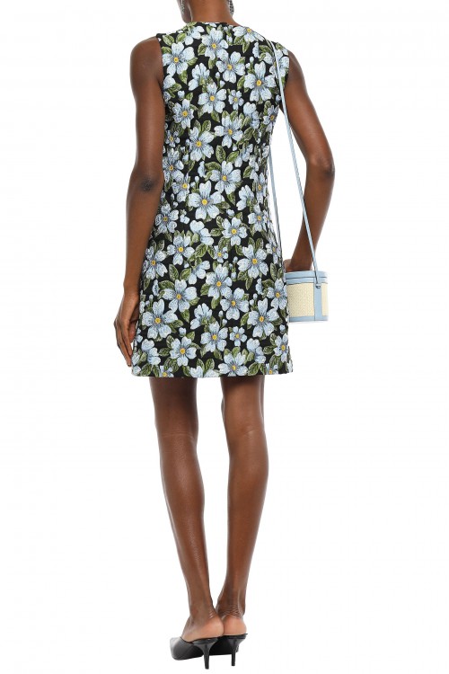 Dolce & Gabbana Floral-jacquard mini dress