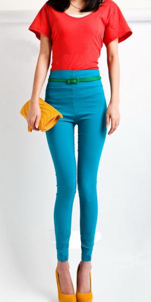 Slim High Waist Capris