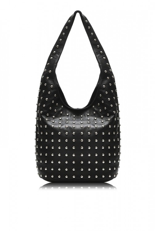Rivet PU Leather Hobo