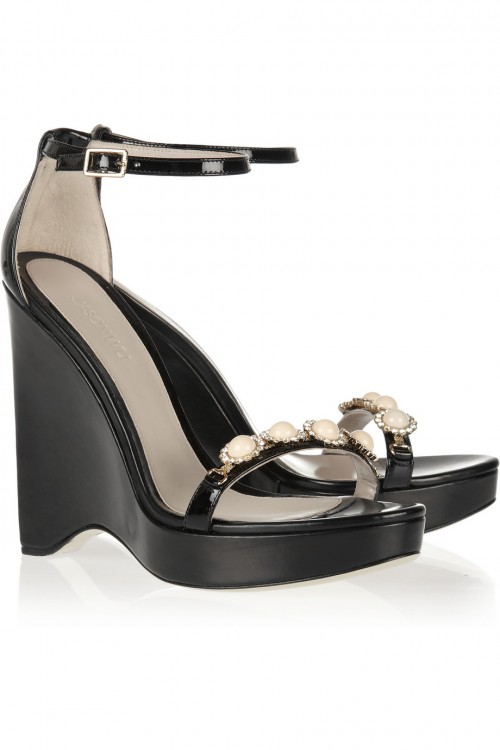 JASON WU Embellished wedge sandals