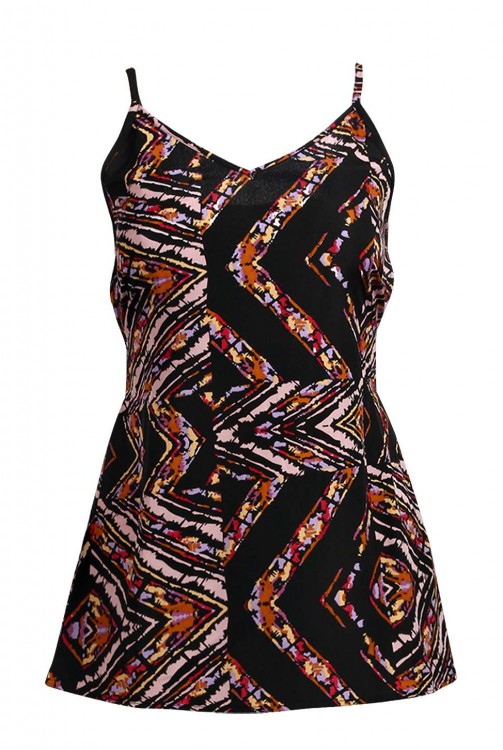 BOOHOO Chelsea Printed Low Back Strap Woven Cami