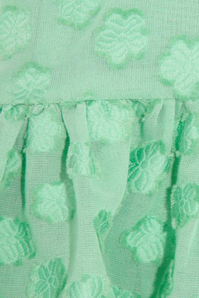 MOSCHINO CHEAP AND CHIC Floral-appliquéd cotton-voile dress