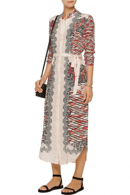 SALONI Molly printed silk-chiffon midi dress