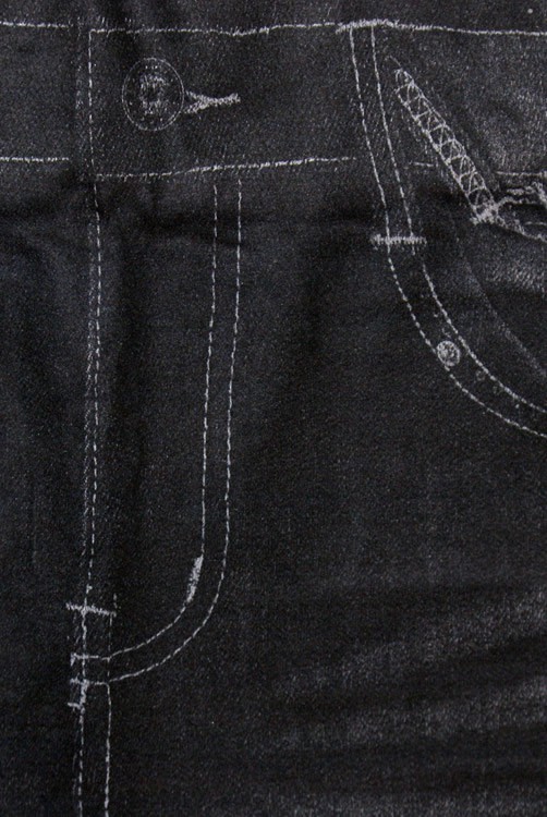 [NWOT]  Vintage Denim Printed Black Leggings