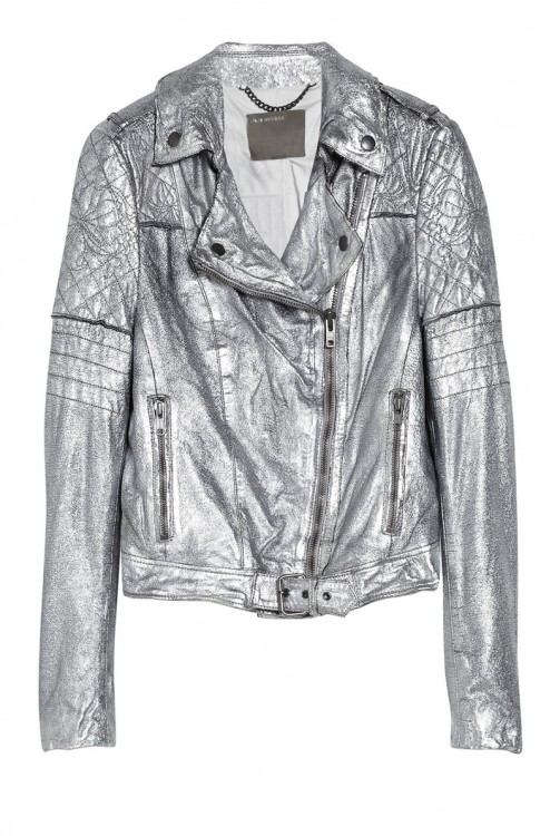 MUUBAA Minsk metallic quilted leather biker jacket