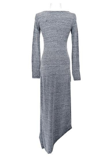 GUISSELAV Long Sleeves Slitted Knit Dress