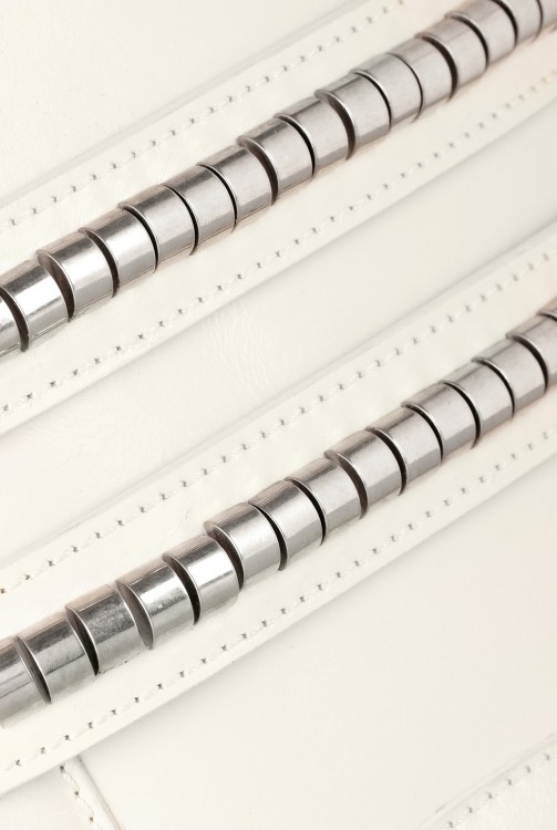 ALEXANDER MCQUEEN Embellished leather waist belt