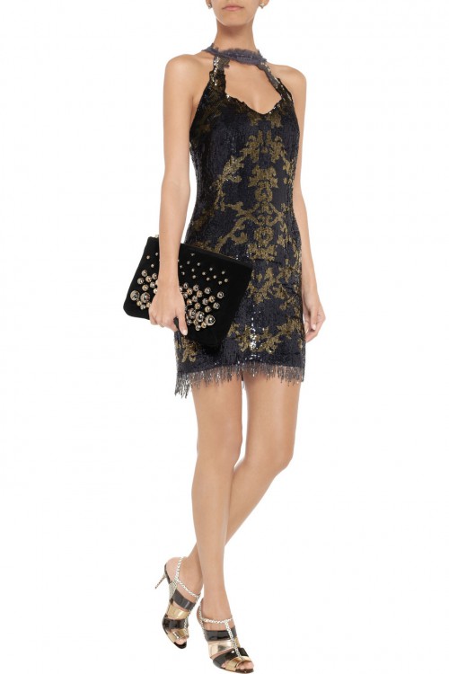 ROBERTO CAVALLI Sequined silk dress