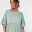 _sage frill sleeve maternity smock dress