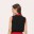 _Sleeveless Shirts Chiffon Patchwork Blouse