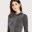 _Mock Neck Long Sleeve Grey Glitter Bodysuit