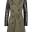 _HELENE BERMAN Faux leather-sleeved twill trench coat