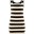_O-neck Black And White Stripe Dress