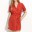 _MARC JACOBS stevie womens bright persimmon silk wrap dress